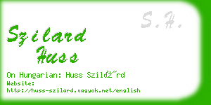 szilard huss business card